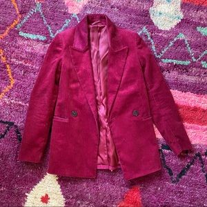 & Other Stories Corduroy Magenta Blazer